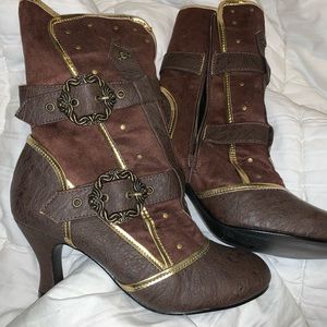 Steam Punk Heeled Boot